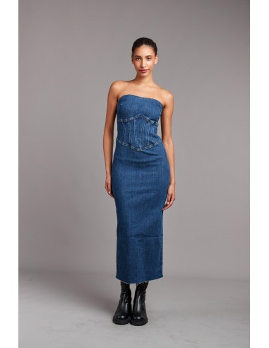 Denim Bustier Kleid - Queeny livraison et retour toujours gratuits