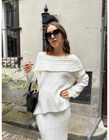 Pull MARLYS blanc solde