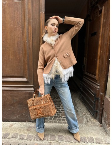 Gilet LORIS camel soldes