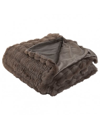 Grand plaid cocooning Marron 220 x 240 x 1 cm Livraison rapide