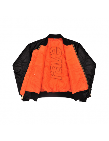 RAVE SKATEBOARDS REVERSIBLE FLIGHT JACKET BLACK/ ORANGE online