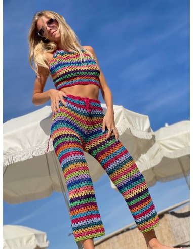 MULTICOLOR STRIPES LUREX PANTS Economisez 