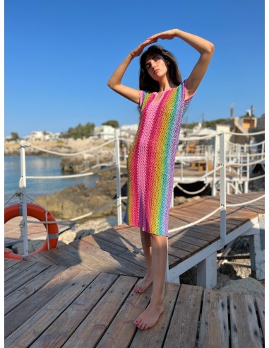 PINK RAINBOW DJELABA DRESS le concept de la Pate a emporter 