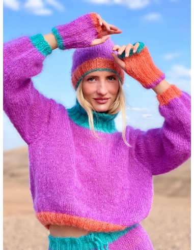 HAT & MITTENS COLORBLOCK LILAS JUSQU'A -70%! 