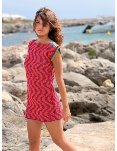 DRESS NO SLEEVES ZIGZAG ORANGE ouvre sa boutique