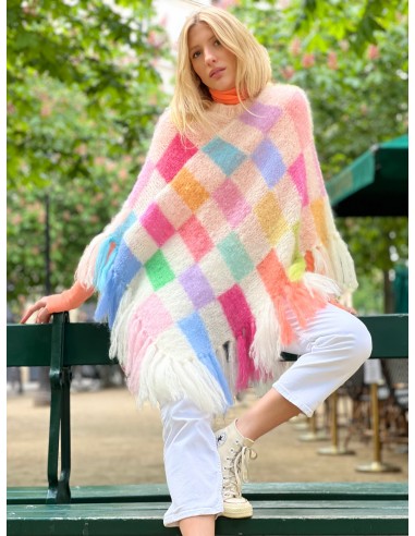 PONCHO PIXELS ECRU Toutes les collections ici