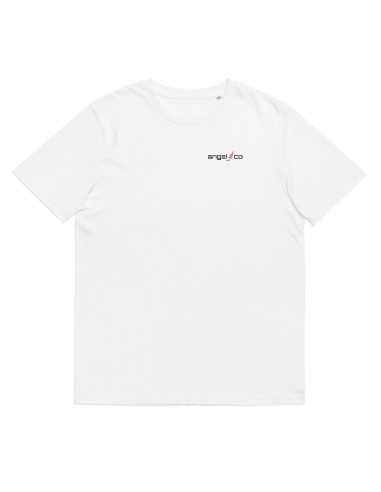 white "AngelCo" Unisex organic cotton t-shirt shop