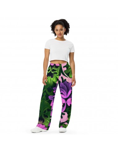 All-over print unisex wide-leg pants ou a consommer sur place