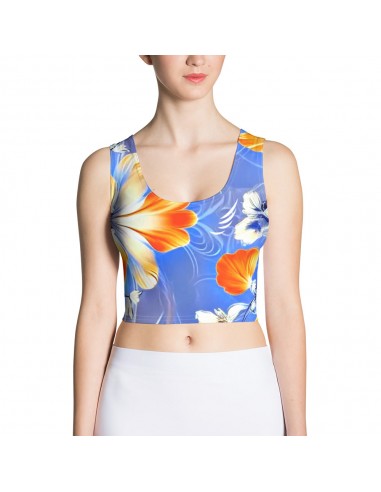 "Orange - Blue Fantasy" Crop Top Venez découvrir notre 