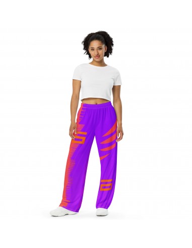 "Violet Flash" wide-leg pants la livraison gratuite